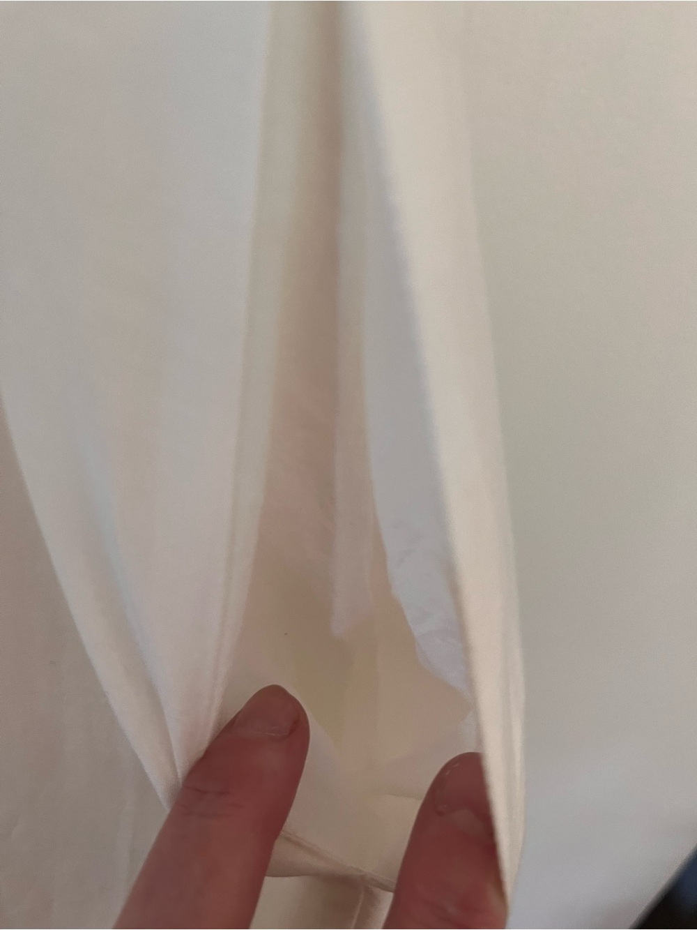 Gap Fit and Flare Dress Womens White Size 14 Cotton Silk V-Neck Sleeveless Midi - Picture 5 of 7